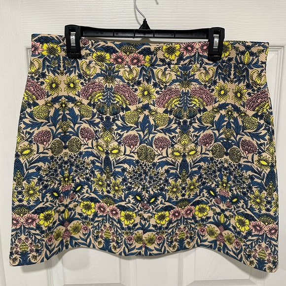 H&M stretch a-line floral print patterned skirt size L - Picture 2 of 3